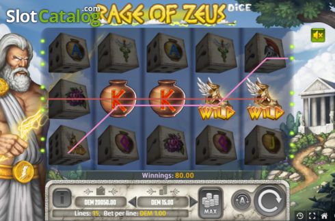 Скрин3. Rage of Zeus Dice слот