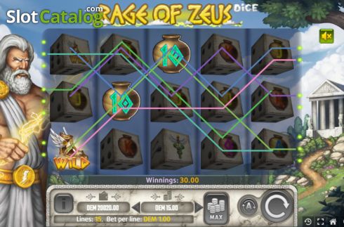 Скрин4. Rage of Zeus Dice слот