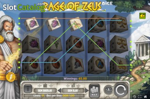 Скрин5. Rage of Zeus Dice слот
