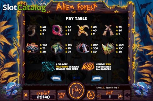 Скрин5. Alien Forest слот