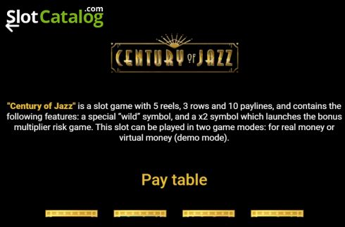 Скрин6. Century of Jazz слот