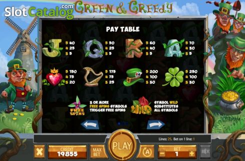 Скрин6. Green and Greedy слот