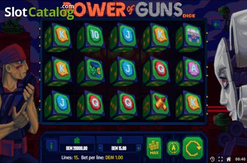 Скрин2. Power of Guns Dice слот