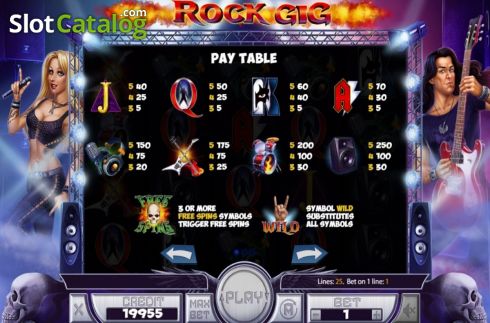 Скрин6. Rock Gig слот