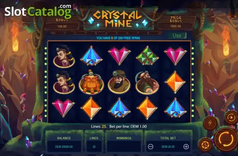 Скрин2. Crystal Mine слот