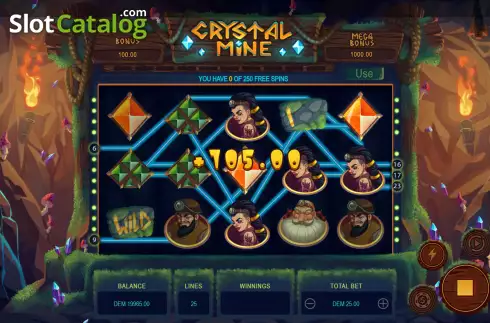 Скрин3. Crystal Mine слот