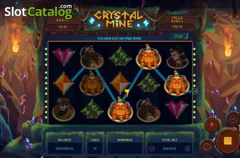 Скрин4. Crystal Mine слот