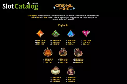Скрин7. Crystal Mine слот