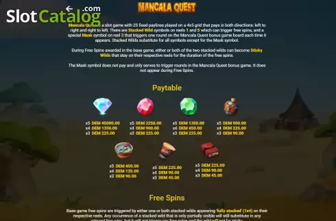 Скрин7. Mancala Quest слот