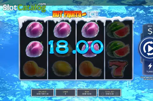 Скрин4. Hot Fruits on Ice слот