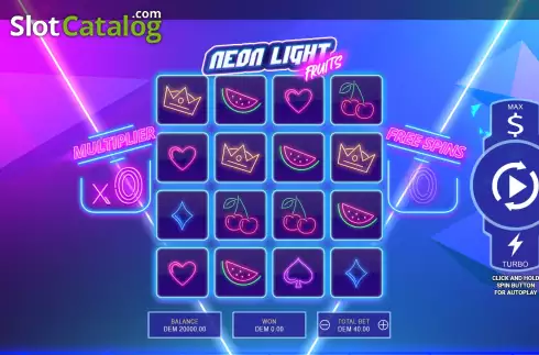 Скрин2. Neon Light Fruits слот