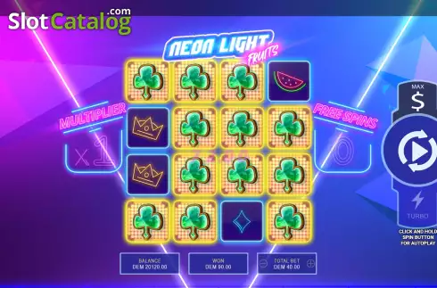 Скрин4. Neon Light Fruits слот
