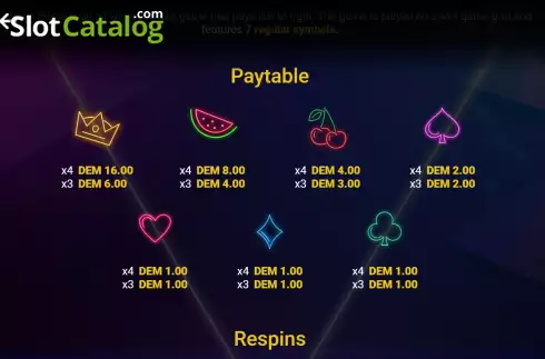 Скрин9. Neon Light Fruits слот