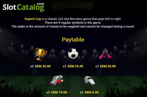 Скрин5. Superb Cup слот