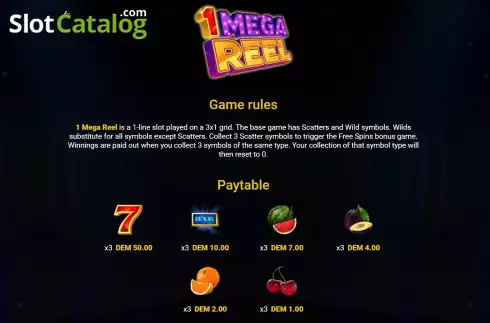 Скрин8. 1 Mega Reel слот