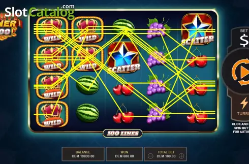 Скрин3. Fruityliner 100 слот