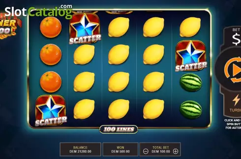 Скрин4. Fruityliner 100 слот