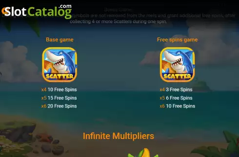 Скрин8. Shark Frenzy (Mancala Gaming) слот