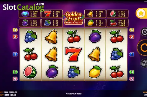 Скрин2. Golden Fruit Vegas Classic слот