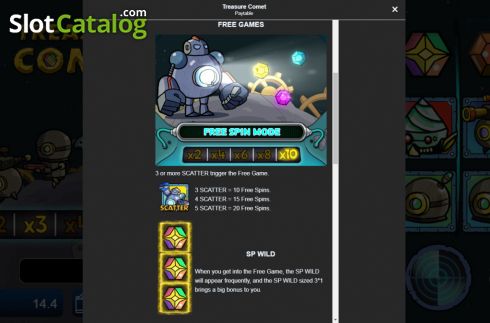 Скрин8. Comet Treasure слот