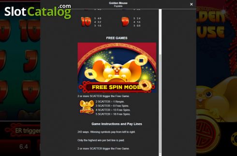 Скрин6. Golden Mouse слот
