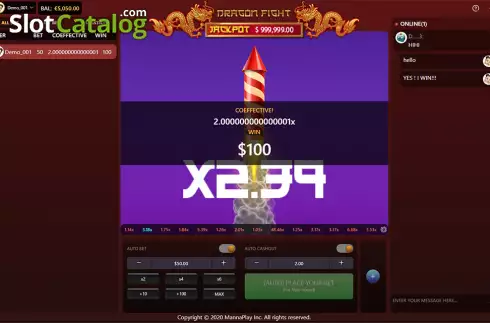 Скрин3. Dragon Fight (Manna Play) слот