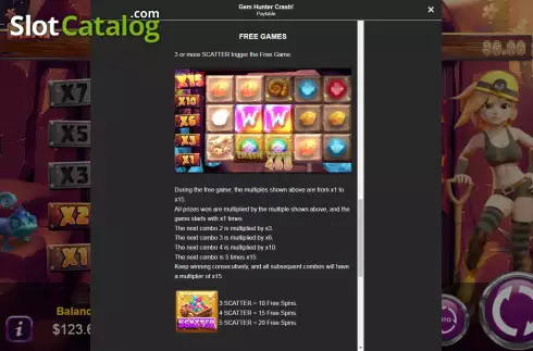 Скрин9. Gem Hunter Crash слот