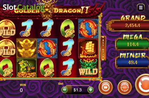 Скрин2. Golden Dragon II слот