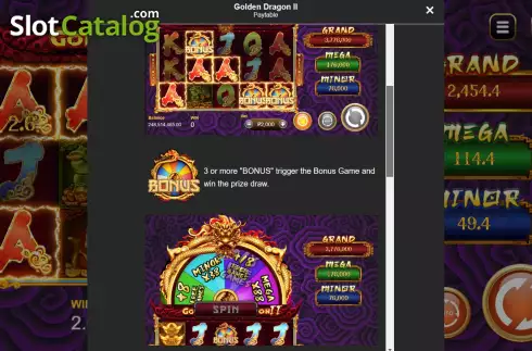 Скрин7. Golden Dragon II слот