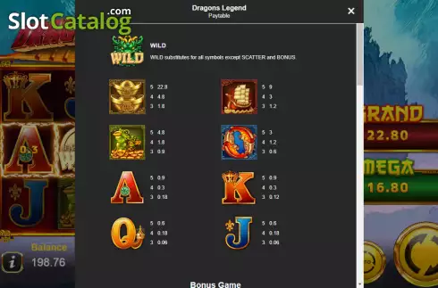 Скрин5. Dragons Legend (Manna Play) слот