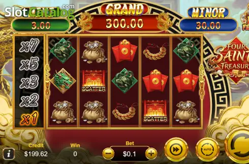 Скрин2. Four Saints Treasure слот