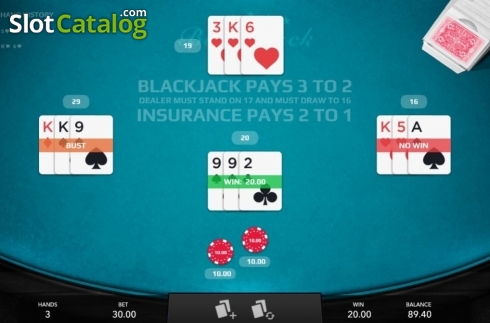 Скрин5. Blackjack (Mascot Gaming) слот