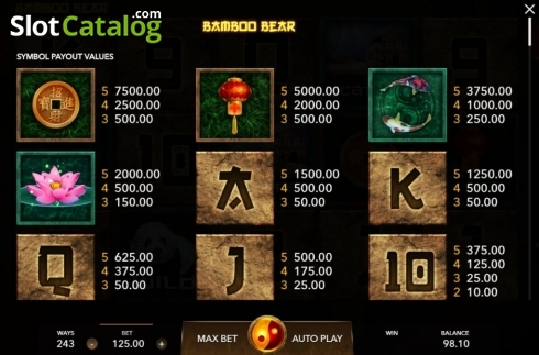 Скрин5. Bamboo Bear слот
