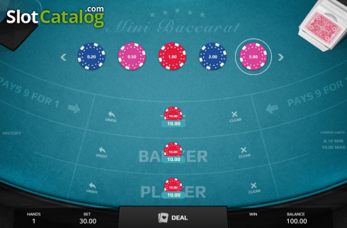 Скрин2. Mini Baccarat (Mascot Gaming) слот