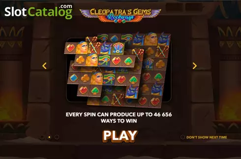 Скрин2. Cleopatras Gems Rockways слот