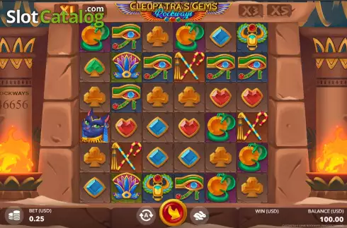Скрин3. Cleopatras Gems Rockways слот