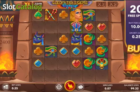 Скрин5. Cleopatras Gems Rockways слот
