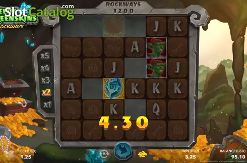 Скрин5. Greedy Greenskins Rockways слот