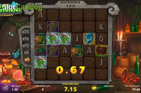 Скрин9. Greedy Greenskins Rockways слот
