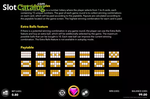 Скрин5. Cleopatras Gems Bingo слот
