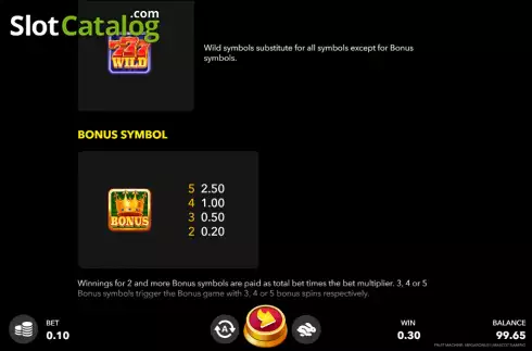 Скрин7. Fruit Machine Mega Bonus слот