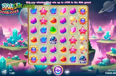 Скрин2. Space Gems Rockblocks слот