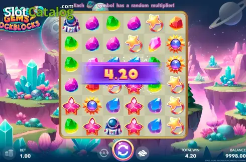 Скрин3. Space Gems Rockblocks слот