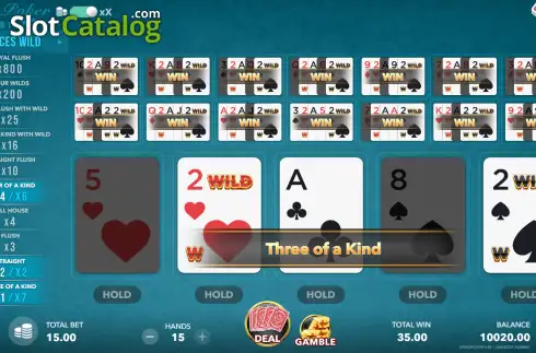 Скрин3. Video Poker 3 in 1 слот