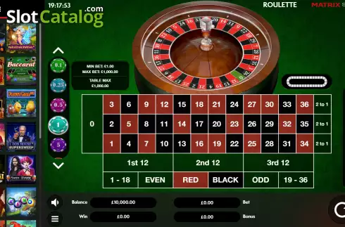 Скрин2. Roulette (Matrix Studios) слот