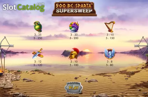 Скрин9. 500 BC Sparta Supersweep Scratch слот