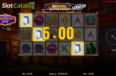Скрин4. Shinobi Supersweep Scratch слот