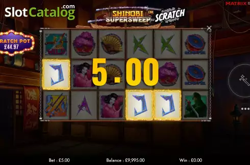 Скрин5. Shinobi Supersweep Scratch слот