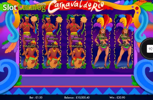 Скрин7. Carnaval Do Rio (Matrix Studios) слот