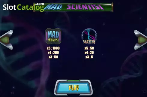 Скрин8. Mad Scientist (Matrix Studios) слот
